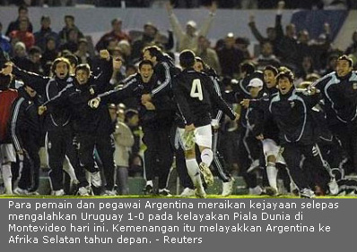 Uruguay vs Argentina - Kelayakan Piala Dunia 2010